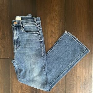 MOTHER Denim “The Hustler” Ankle Fray Denim